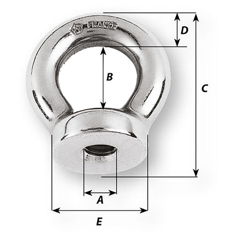 Wichard 3/8 Eye Nut - 13/16" Diameter [6351W]