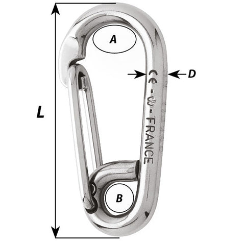Wichard Symmetric Carbin Hook - 120mm Length - 15/32" [2317W]