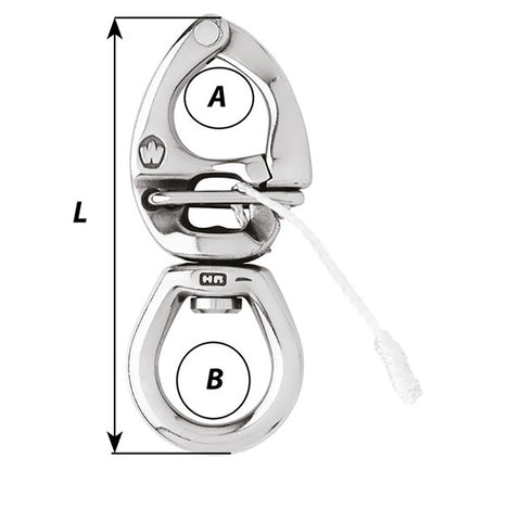 Wichard HR Quick Release Snap Shackle With Large Bail -160mm Length - 6-19/64" [2778W]