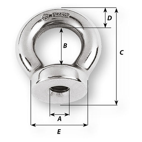 Wichard 12mm Eye Nut - Thread M16 x 200mm [6368W]